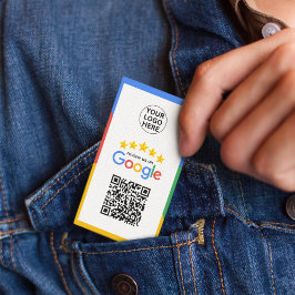 Google Business Review 5 Star QR Code Visitenkarte