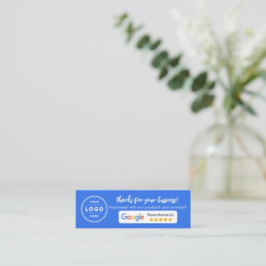 Google Business Review Telefonnummerkarte (Stehend Vorderseite)