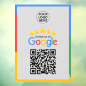 Google Business Reviews 5 Star Qr Code Grau Fensteraufkleber (Blatt 3)