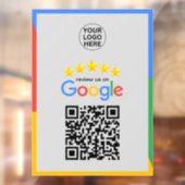 Google Business Reviews 5 Star Qr Code Grau Fensteraufkleber (Blatt 2)