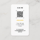 Google Custom Review Cards Visitenkarte (Rückseite)