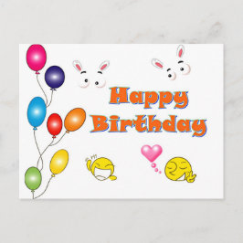 Google Eyes Birthday Postkarte