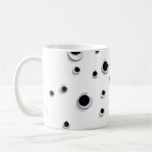 Google Eyes Black and White Trendy Dots Niedlich Kaffeetasse (Links)