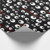 Google Eyes Christmas Wrapping Paper Geschenkpapier (Ecke)