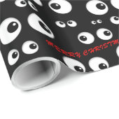 Google Eyes Christmas Wrapping Paper Geschenkpapier (Rolleneckpunkt)