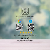 Google Facebook Bewertungs-QR-Acrylschild Acrylschild (Neutral)
