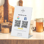 Google Facebook Review QR Code Pedestal Sign Sockelschild<br><div class="desc">Mit unserem auffälligen Podestschild steigern Sie Ihr Geschäft! Mit Ihrem Logo und einem QR-Code ermutigt unser Zeichen die Kunden, Google-Rezensionen verlassen, um Ihren Online-Ruf zu verbessern und mehr Kunden anzuziehen. Zeigen Sie dieses Schild in Ihrem Unternehmen deutlich an, um zufriedene Kunden dazu zu bewegen, ihre positiven Erfahrungen mit anderen zu...</div>