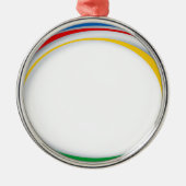 Google-Farben Silbernes Ornament (Vorne)