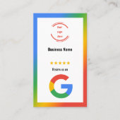 Google Maps Reviews & Ratings Karte (Vorderseite)