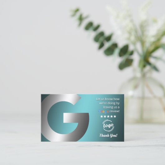 Google Maps Reviews Visitenkarte (Stehend Vorderseite)