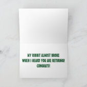 GOOGLE-MIT AUGEN FROG-RETIREMENT-FUN KARTE (Innenseite)