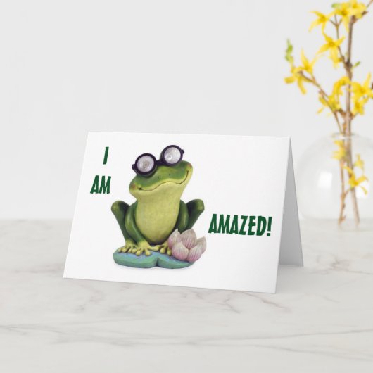 GOOGLE-MIT AUGEN FROG-RETIREMENT-FUN KARTE (Gelbe Blume)