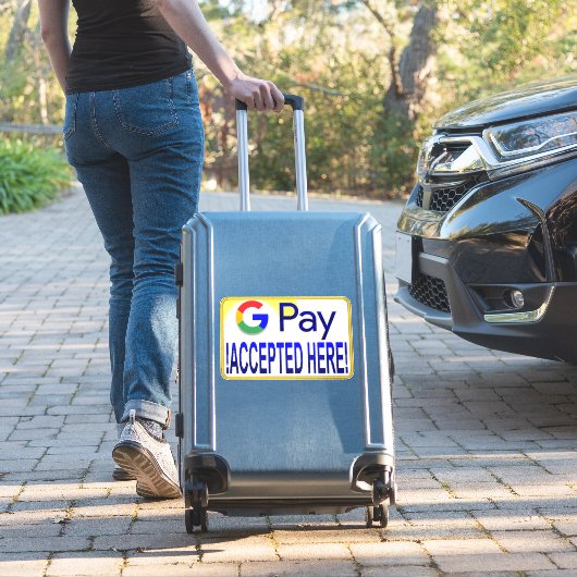 Google Pay akzeptiert hier! Aufkleber (Koffer Insitu)