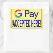 Google Pay akzeptiert hier! Rechteckiger Aufkleber (Tasche)