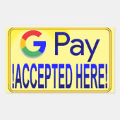 Google Pay akzeptiert hier! Rechteckiger Aufkleber (Vorderseite)