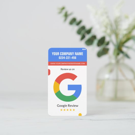 Google-Prüfkarte für Unternehmen Visitenkarte (Stehend Vorderseite)