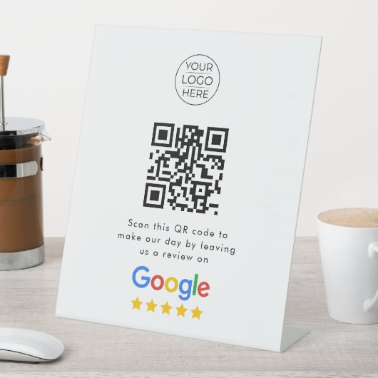 Google QR-Code-Unternehmensbewertung Sockelschild (In Situ)