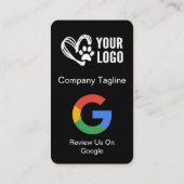 Google Review Anfrage Logo und QR-Code für Dog Gro Visitenkarte (Rückseite)