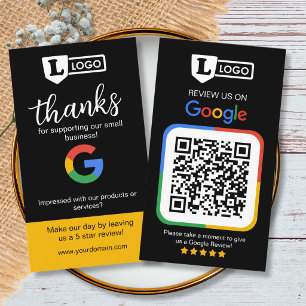 Google-Review-Anfragekarte mit Logo-Karte Visitenkarte