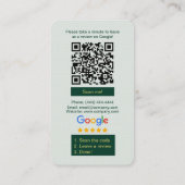 Google-Review-Anfragekarte mit Logo und QR-Code Visitenkarte (Rückseite)