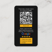 Google Review-Anfragekarte mit Logo und QR-Code Visitenkarte (Rückseite)