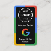 Google Review-Anfragekarte mit Logo und QR-Code Visitenkarte (Rückseite)