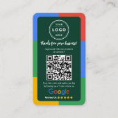 Google-Review-Anfragekarte mit Logo und QR-Code Visitenkarte (Vorderseite)
