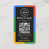 Google Review-Anfragekarte mit Logo und QR-Code Visitenkarte (Vorderseite)