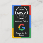 Google Review-Anfragekarte mit Logo und QR-Code Visitenkarte (Rückseite)