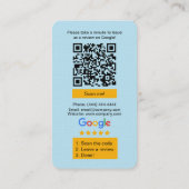 Google-Review-Anfragekarte mit Logo und QR-Code Visitenkarte (Rückseite)