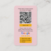 Google Review-Anfragekarte mit Logo und QR-Code Visitenkarte (Rückseite)