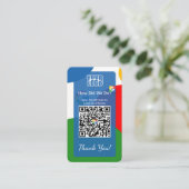 Google Review Business Card mit Facebook Link Visitenkarte (Stehend Vorderseite)