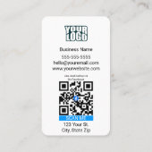 Google Review Business Card mit Facebook Link Visitenkarte (Rückseite)