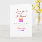 Google review business logo Scan QR review Karte (Gelbe Blume)