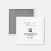 Google review business logo Scan QR review Magnet (Vorderseite/Rückseite)