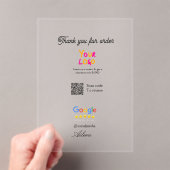 Google review business logo website scan QR code Acryleinladungen (Insitu (Handheld))