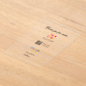 Google review business logo website scan QR code Acryleinladungen (Ablage )