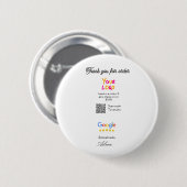 Google review business logo website scan QR code Button (Vorne & Hinten)