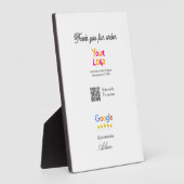 Google review business logo website scan QR code Fotoplatte (Seite)