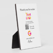 Google review business logo website scan QR code Fotoplatte (Seite)