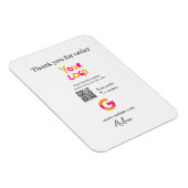 Google review business logo website scan QR code Magnet (Rechte Seite)