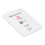 Google review business logo website scan QR code Magnet (Rechte Seite)