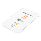 Google review business logo website scan QR code Magnet (Linke Seite)