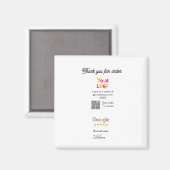 Google review business logo website scan QR code Magnet (Vorderseite/Rückseite)