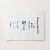 Google review business logo website scan QR code Puzzle (Horizontal)