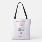 Google review business logo website scan QR code Tasche (Rückseite)