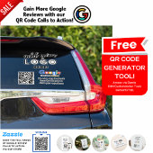 Google Review Call to Act Window Stickers QR CODE Aufkleber