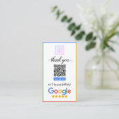 Google Review Card mit Coupon Cutoff & QR Code Visitenkarte (Stehend Vorderseite)