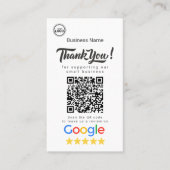 Google Review Card mit QR Code Link Template Visitenkarte (Vorderseite)