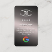 Google Review Cards Visitenkarte (Vorderseite)